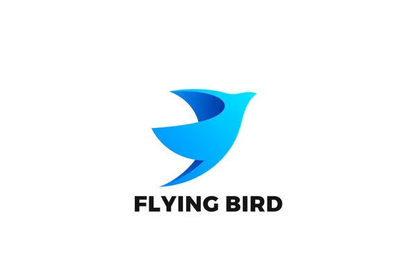 Burung Terbang Logo Abstrak Desain Vektor Templat Elegan Siluet Falcon - Stok Vektor