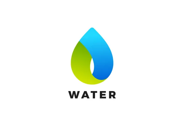 Diseño Del Logotipo Gota Agua Plantilla Vector Gota Abstracta Eco — Archivo Imágenes Vectoriales