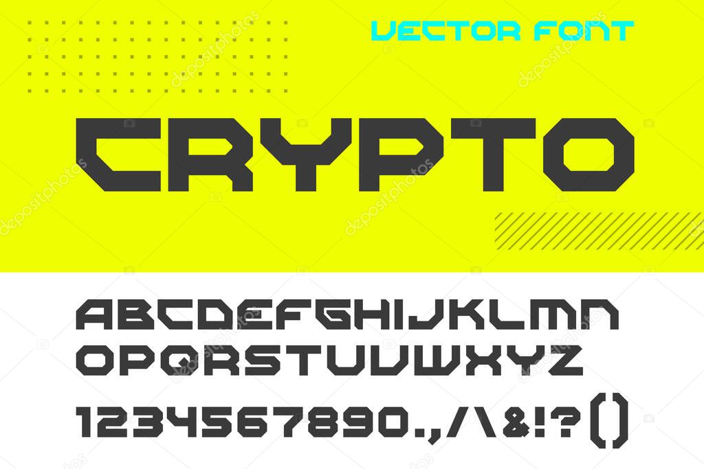 Cyberpunk Font Vector Design Style