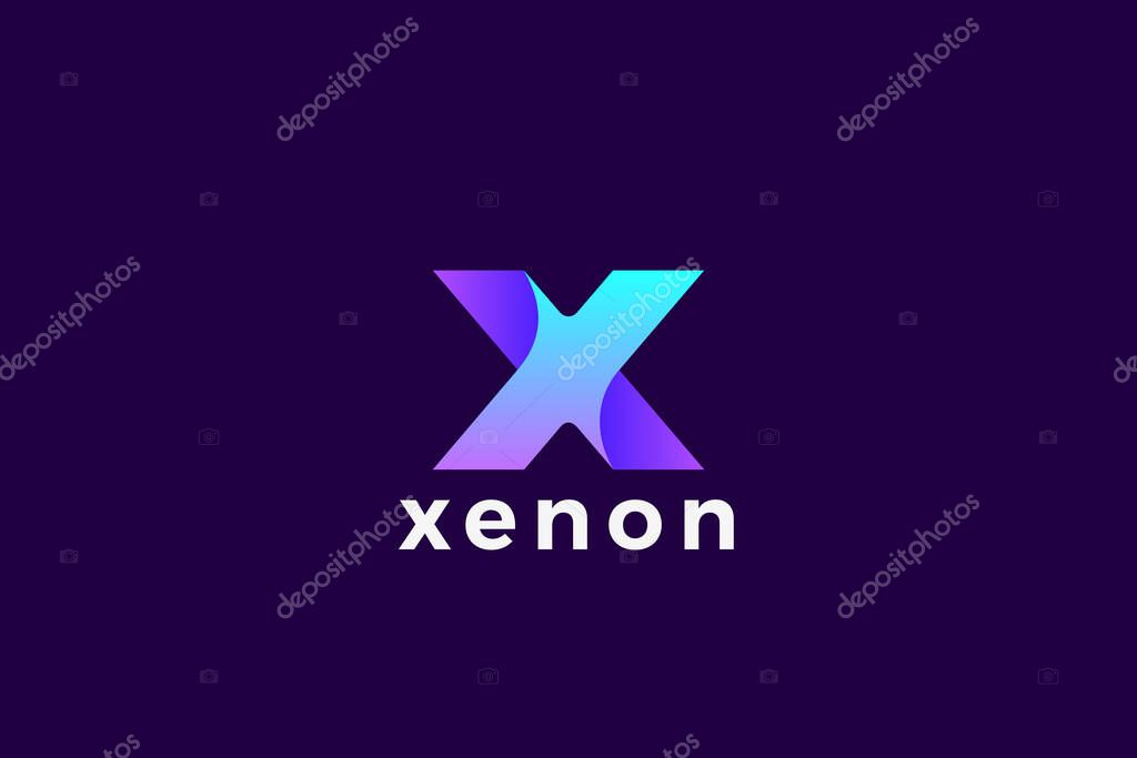 Letter X Logo Design vector template. Monogram Logotype concept icon.
