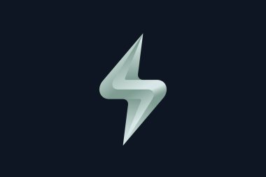 Flash Lightning Logo Enerji Gücü Elektrik Sürgüsü Tasarım Vektörü Şablonu.