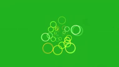 Zıplayan halkalar yeşil ekran hareketi grafikleri
