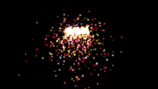 Sparkles Ring Motion Graphics Met Nacht Achtergrond — Stockvideo