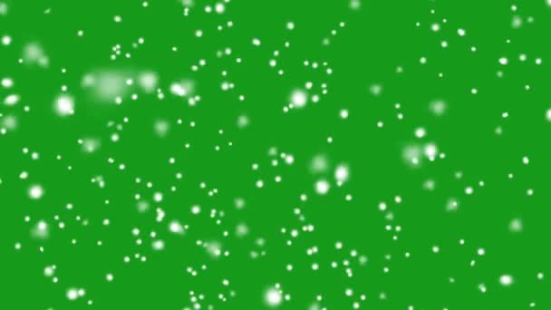 Magiche Particelle Bianche Schermo Verde Grafica Movimento — Video Stock