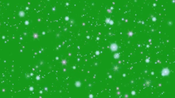 Snowfall Tela Verde Movimento Gráficos — Vídeo de Stock