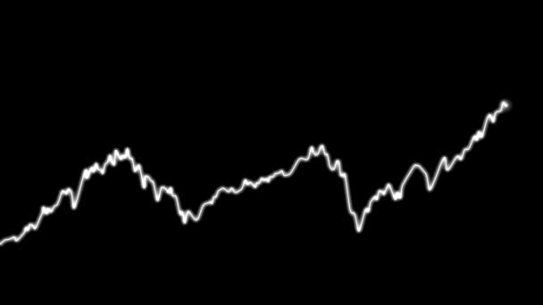 Gece Arkaplanlı Borsa Trend Çizgisi Grafikleri — Stok video