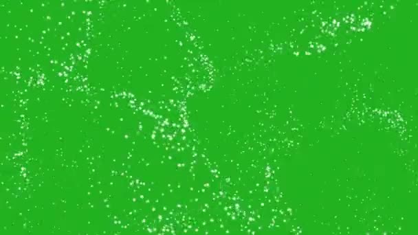 Bianco Bokeh Particelle Verde Schermo Grafica Movimento — Video Stock