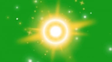 Parlayan yeşil ekran hareketi grafikleri