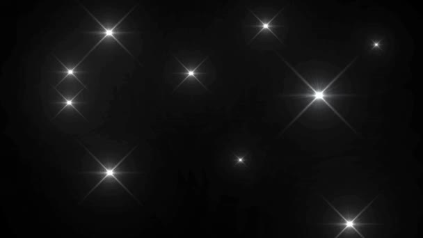 Двойные звезды движутся на ночном фоне