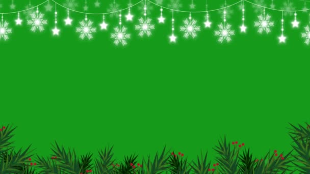 Decorazione Natale Schermo Verde Motion Grafica — Video Stock