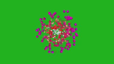 Kıvırcık ateş topları yeşil ekran hareket grafikleri