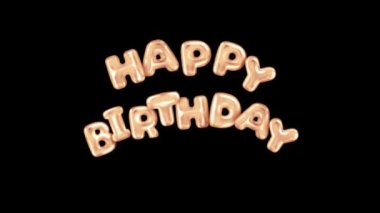 Happy Birthday motion graphics with night background