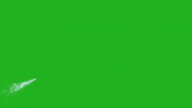 Roket hareket yolu yeşil ekran hareket grafikleri