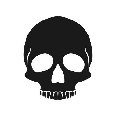 Kafatası kafa. Düzenlenebilir, vektör illüstrasyonu.