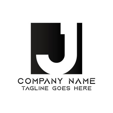 J harfi logo tasarım şablonu