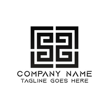 SS harfi logo tasarım şablonu