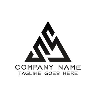SS harfi logo tasarım şablonu