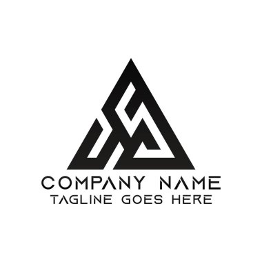 SS harfi logo tasarım şablonu