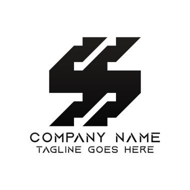 SS harfi logo tasarım şablonu