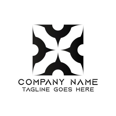 X noktası logo tasarım şablonu