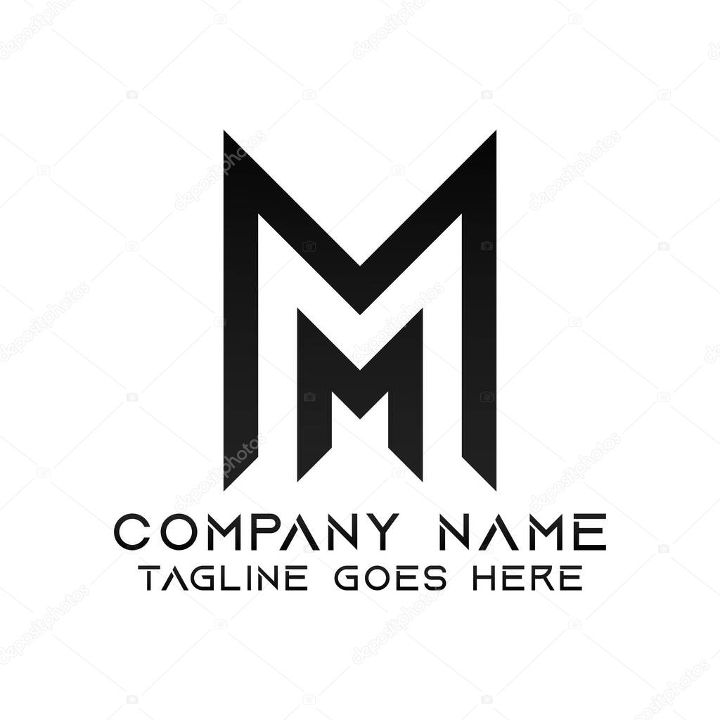Letter M logo design template