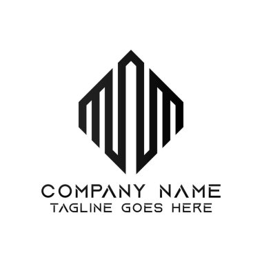 Harf MM logo tasarım şablonu