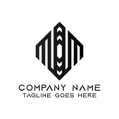 Harf MM logo tasarım şablonu