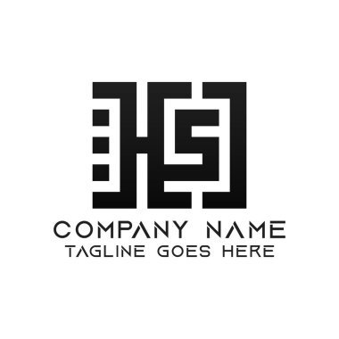 Harf HS logo tasarım şablonu