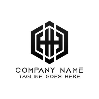 H harfi logo tasarım şablonu