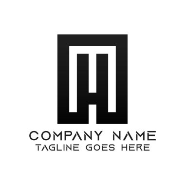 H harfi logo tasarım şablonu