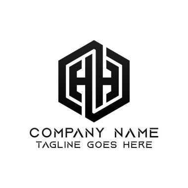 Harf HH logo tasarım şablonu