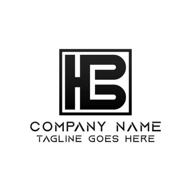 He harfi logo tasarım şablonu