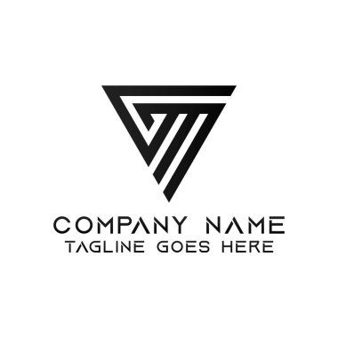 Harf GM logo tasarım şablonu