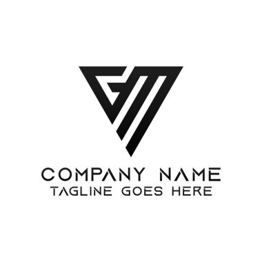 Harf GM logo tasarım şablonu