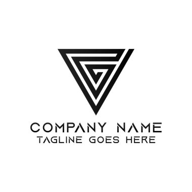 G harfi logo tasarım şablonu