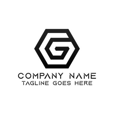 G harfi logo tasarım şablonu