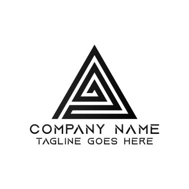 G harfi logo tasarım şablonu