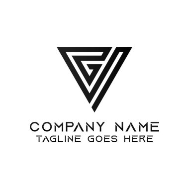 G harfi logo tasarım şablonu