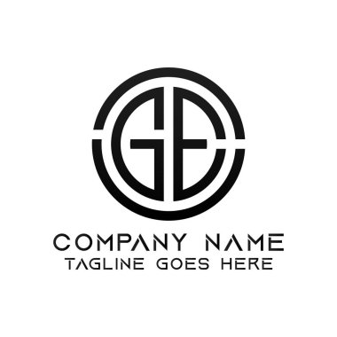 GE harfi logo tasarım şablonu