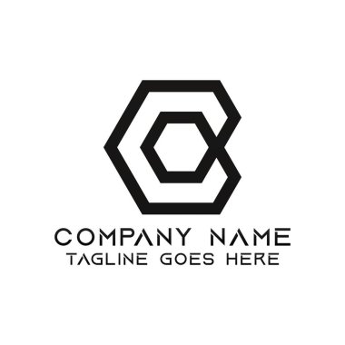 C harfi logo tasarım şablonu