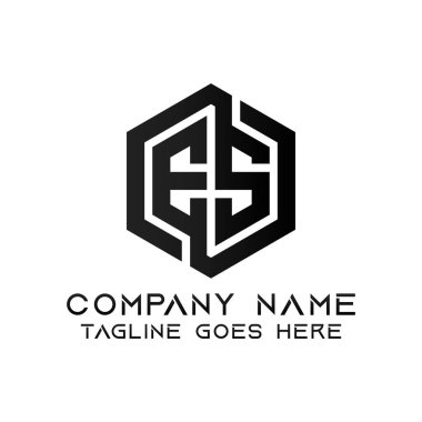 ES harfi logo tasarım şablonu