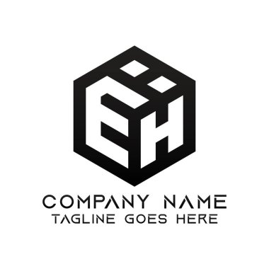 Harf EH logo tasarım şablonu