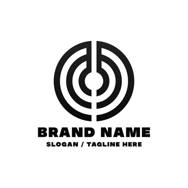 Modelo Design Logotipo Carta — Vetor de Stock