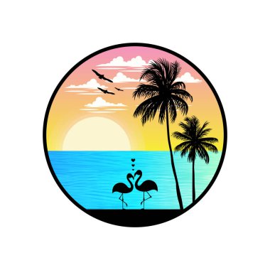 Okyanus ve plaj panoramik manzarası