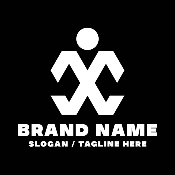 Man Logo Design Template — Image vectorielle