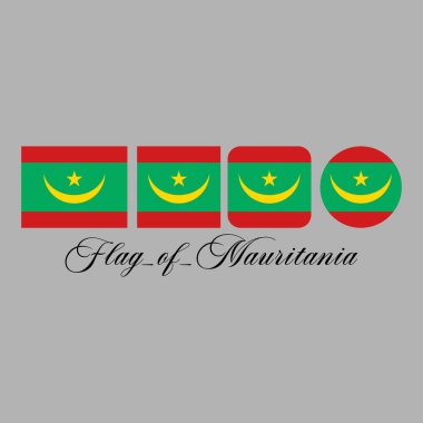 Mauritania ulusu sanat eseri tasarımı bayrağı 
