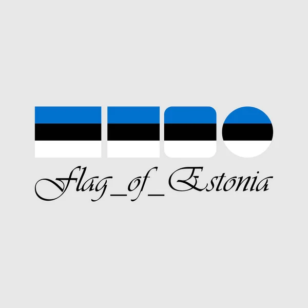 Estonya Ulus Tasarım Sanat Eserleri Bayrağı — Stok Vektör