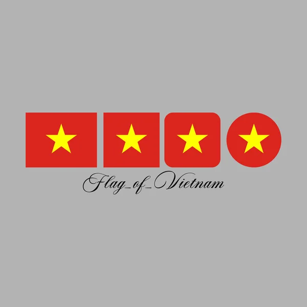 Vlajka Vietnamského Národního Designu — Stockový vektor