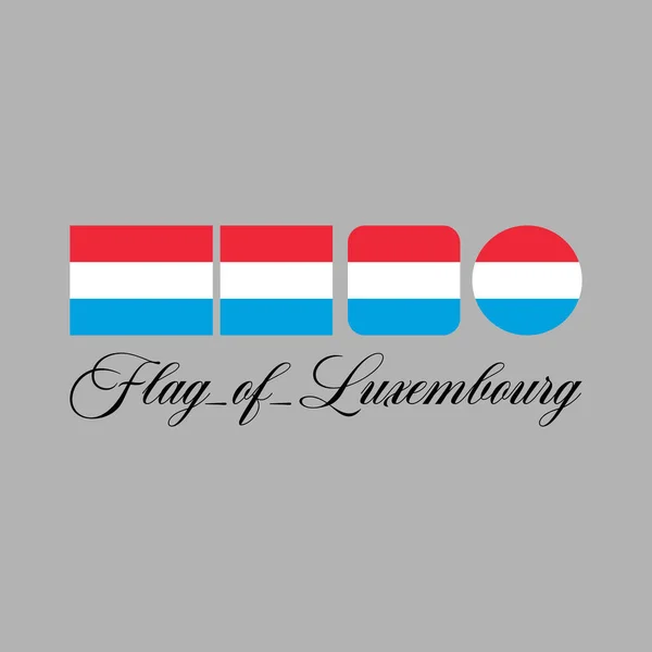 Vlajka Lucemburského Národního Designu — Stockový vektor