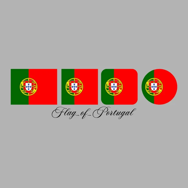 Bandera Portugal Nation Design Artwork — Vector de stock